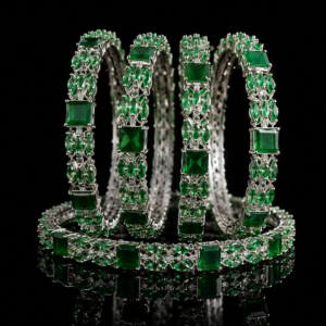 Green Stone Designer Kangans for Women – Artificial Luxury Jewellery Bangles