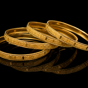Indian Gola Design Golden Kangans for Women – Artificial Designer Bangles